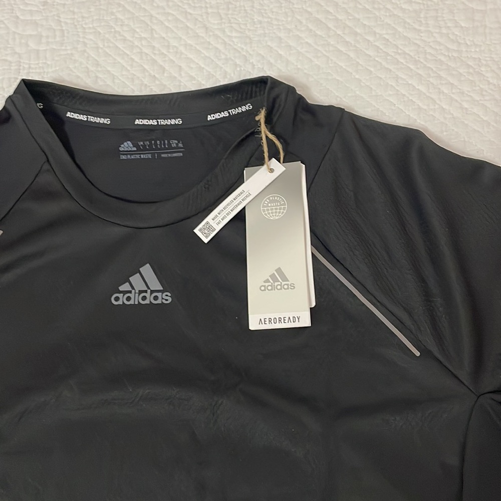 ADIDAS TRAINING SHIRT. Color: Black. Size: Large. - Picture 3 of 6